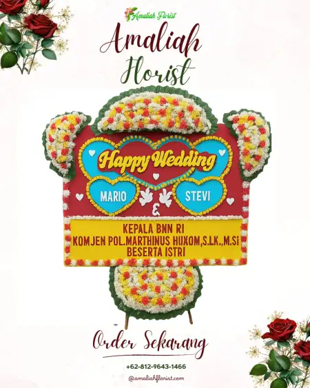 Papan Bunga Pernikahan Ungar
